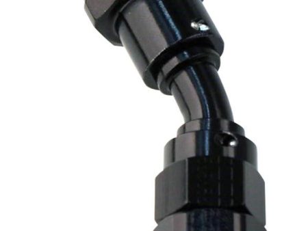 Fragola -10AN Male Rad. Fitting x 45 Degree Pro-Flow Hose End - Black Hot on Sale