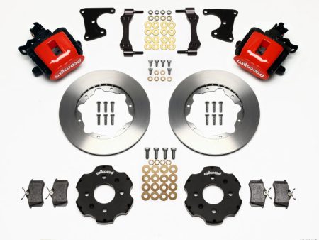 Wilwood Combination Parking Brake Rear Kit 11.00in Red Civic   Integra Drum 2.71 Hub Offset Cheap