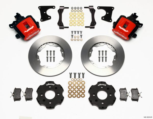 Wilwood Combination Parking Brake Rear Kit 11.00in Red Civic   Integra Drum 2.71 Hub Offset Cheap