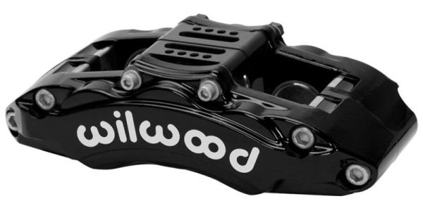 Wilwood Caliper - AT6 Lug Mount Black 1.75in 1.38in 1.38in Piston .75in Rotor - Right Side Hot on Sale