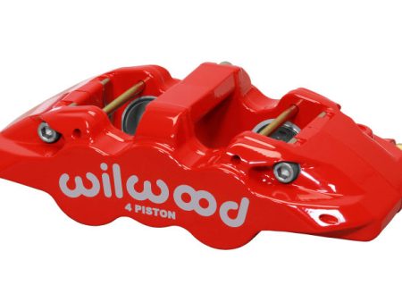 Wilwood Caliper-Aero4-L H - Red 1.88 1.62in Pistons 1.25in Disc For Cheap