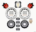 Wilwood Combination Parking Brake Rear Kit 12.88in Drilled Red Mustang 94-04 For Discount