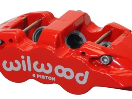 Wilwood Caliper-Aero6-R H - Red 1.62 1.12 1.12in Pistons 1.25in Disc Cheap