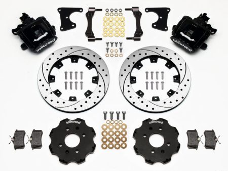 Wilwood Combination Parking Brake Rear Kit 12.19in Drilled Civic   Integra Drum 2.71 Hub Offset Supply