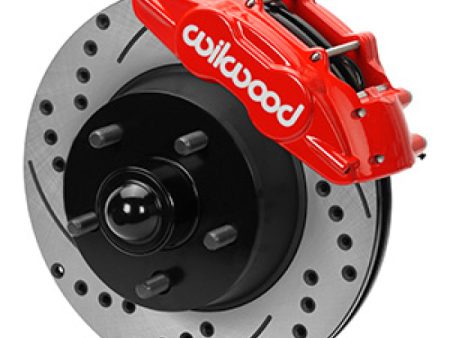 Wilwood 65-67 Ford Mustang D11 11.29 in. Brake Kit w  Flex Lines - Drilled Rotors (Red) Fashion