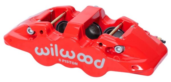 Wilwood Caliper-Forged DynaliteI w Dust Seal-Red 4.04in Pistons, 1.25in disc, For Sale