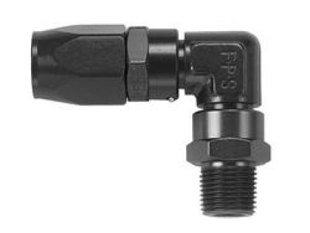 Fragola -8AN x 90 Degree x 7 8-14 (10) Hose End - Black For Discount