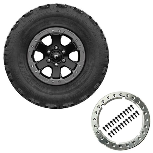 Ford Racing 2021 Bronco 17x8.0 Beadlock Carbonized Gray Badlands Wheel Kit Online Sale