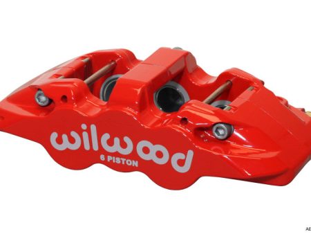 Wilwood Caliper-Aero6-L H - Red 1.62 1.12 1.12in Pistons 1.25in Disc Discount