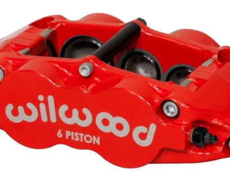 Wilwood Caliper-Narrow Superlite 6R-LH - Red 1.62 1.12 1.12in Pistons 1.10in Disc on Sale