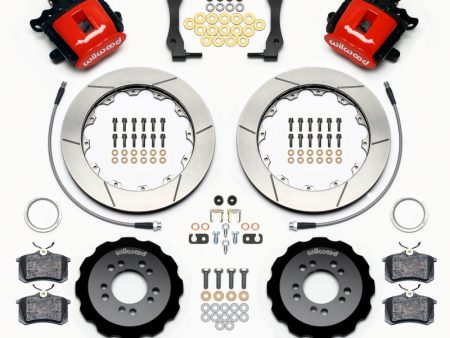 Wilwood Combination Parking Brake Rear Kit 12.88in Red 2013-Up Ford Focus ST w  Lines Discount