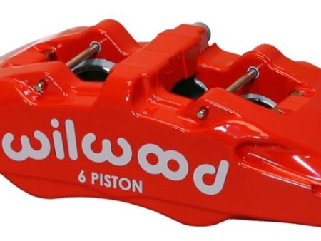 Wilwood Caliper-Forged Dynapro 6 5.25in Mount-Red-L H 1.38 1.00 1.00in Pistons .81in Disc Online Hot Sale