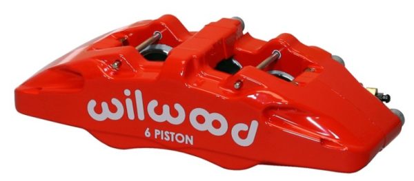 Wilwood Caliper-Forged Dynapro 6 5.25in Mount-Red-L H 1.38 1.00 1.00in Pistons .81in Disc Online Hot Sale