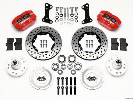 Wilwood Dynapro Dust-Boot Front Kit 11.00in Drilled Red 67-69 Camaro 64-72 Nova Chevelle Hot on Sale