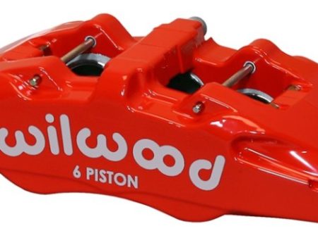 Wilwood Caliper-Forged Dynapro 6 5.25in Mount-Red-L H 1.62 1.38in 1.38in Pistons 1.10in Disc on Sale