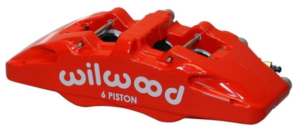 Wilwood Caliper-Forged Dynapro 6 5.25in Mount-Red-L H 1.62 1.38in 1.38in Pistons 1.10in Disc on Sale