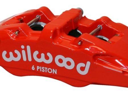 Wilwood Caliper-Forged Dynapro 6 5.25in Mount-Red-R H 1.38 1.00 1.00in Pistons .81in Disc Online now