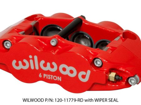 Wilwood Caliper-Narrow Superlite 6R-LH - Red 1.62 1.12 1.12in Pistons 1.25in Disc Supply