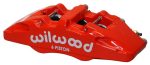 Wilwood Caliper-Forged Dynapro 6 5.25in Mount-Red-R H 1.62 1.38in 1.38in Pistons .38in Disc Online Sale