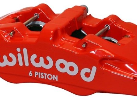 Wilwood Caliper-Forged Dynapro 6 5.25in Mount-Red-L H 1.62 1.12 1.12in Pistons 0.81in Disc Sale