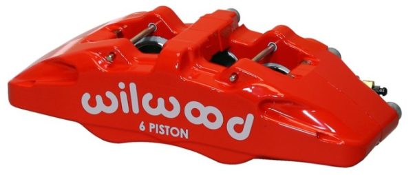 Wilwood Caliper-Forged Dynapro 6 5.25in Mount-Red-L H 1.62 1.12 1.12in Pistons 0.81in Disc Sale