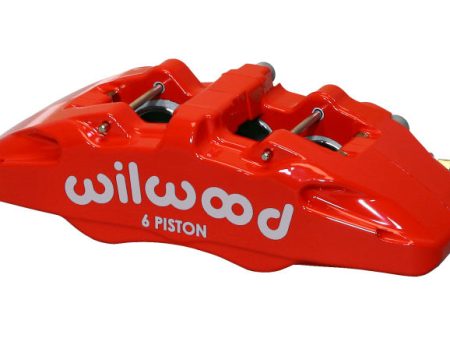 Wilwood Caliper-Forged Dynapro 6 5.25in Mount-Red-L H 1.62 1.38in 1.38in Pistons .38in Disc Discount